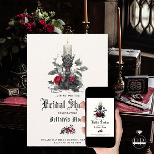 QR Macabre Crimson Ro Candle Inbjudningar