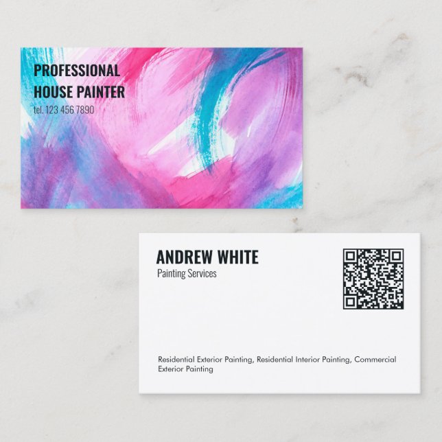 QR-målning Visitkort (Fram/baksida)