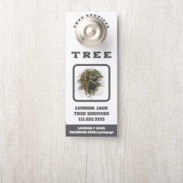 *~* QR Man Lumber Jack Träd Services Artsy Door