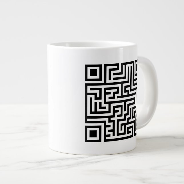 QR Maze Jumbo Mugg (Framsida höger)