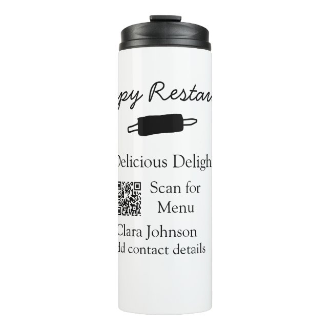 QR-menyn för sökning efter namn i restauranger läg (Framsida)