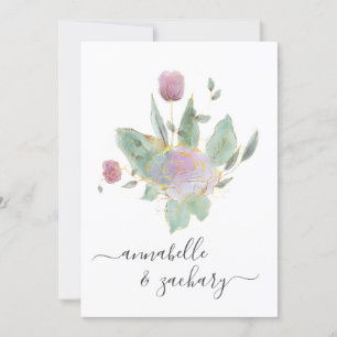 *~* QR MINIMAL OSA Ro Bud Bouquet AR12 Bröllop  Inbjudningar