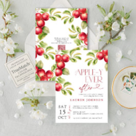 QR Modern Appley någonsin efter Apple-Möhippa Inbjudningar