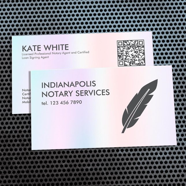 QR Notary & Loan Signing Agent Visitkort (QR Notary & Loan Signing Agent)