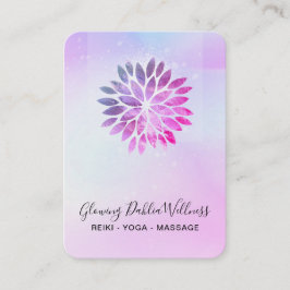 *~* QR Ombre AP2 Mandala Dahlia Pastel Blue Rosa Visitkort