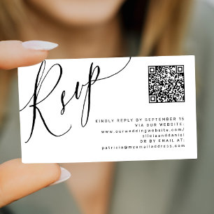QR-online OSA calligraphy bröllop webbplats Tilläggskort