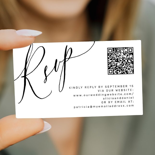 QR-online OSA calligraphy bröllop webbplats Tilläggskort (Skapare uppladdad)