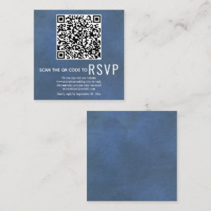 QR online OSA nedfläckad blue bröllop Tilläggskort
