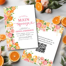 QR-Orange: Möhippan Citrus för huvudsäcken Inbjudningar