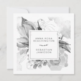 *~* QR OSA AR12 Blommigt Simple Subdued Bröllop Inbjudningar