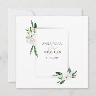 *~* QR OSA AR15 Peony Flowers Ram Bröllop Inbjudningar