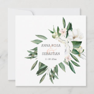 *~* QR OSA AR15 Peony Flowers Ram Bröllop Inbjudningar