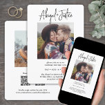 QR OSA Chic - minimalistiskt allt-i-ett-foto-Bröll Inbjudningar<br><div class="desc">Inbjudan familj och vänner till en helt enkelt snyggt bröllop firande med chic minimala inbjudningar. Med bara ett kort kan du bjuda gästerna från inbjudan bröllop till firande under den kommande speciella dagen, ge alla viktiga uppgifter (t.ex. anvisningar, register, hotellrum) och låta webbplatsen organisera osans. Det behövs inga ytterligare inkapslingskort....</div>