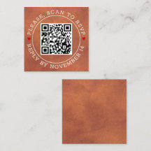 QR-OSA, gräns nedfläckad terracotta bröllop