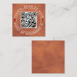 QR-OSA, gräns nedfläckad terracotta bröllop Tilläggskort