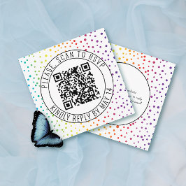 QR-OSA, konetti gay lesbisk bröllop Enclosu Tilläggskort