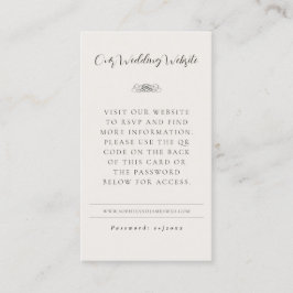 QR-OSA-kuvert för Bröllop webbplats Visitkort