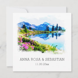 *~* QR OSA MOUNTAINS Flowers AP19 OSA Bröllop Inbjudningar