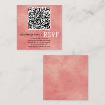 QR OSA nedfläckad  koral rosa bröllop Djurutrymme