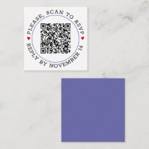 QR OSA periwinkle blue gräns hearts bröllop