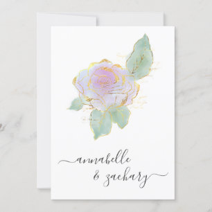 *~* QR OSA Single Ro Guld Glitter AR12 Bröllop  Inbjudningar