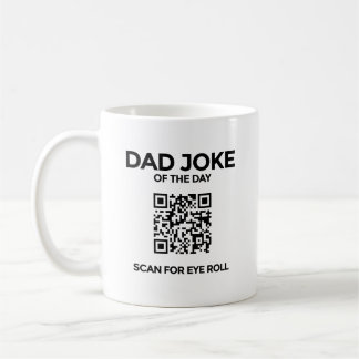 QR Pappa Joke Mugg - White