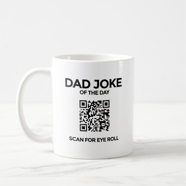 QR Pappa Joke Mugg - White (Vänster)