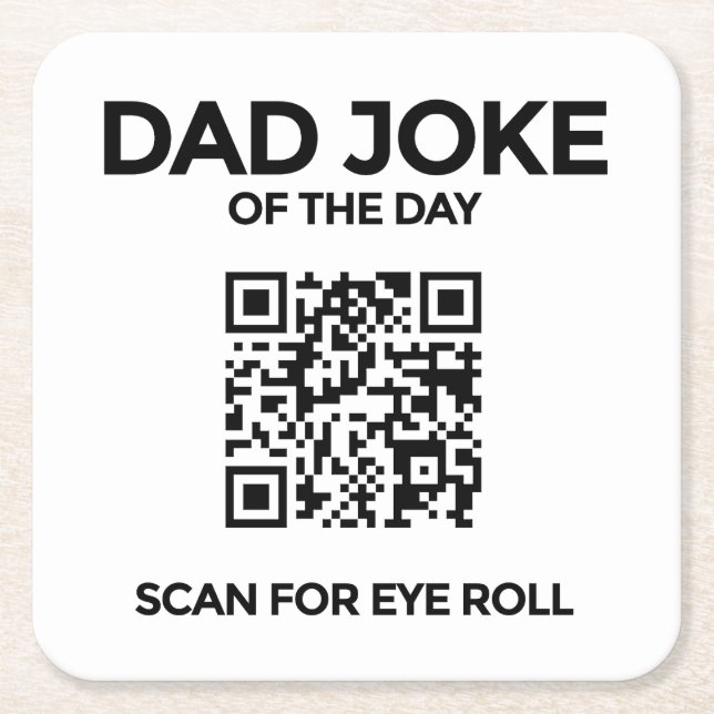 QR Pappajoke Coaster Underlägg Papper Kvadrat (Framsidan)