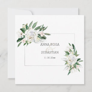 *~* QR PEONY AR15 Blommigt OSA Ram Bröllop Inbjudningar