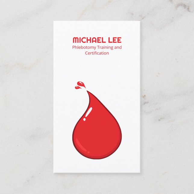 QR Phlebotomy Visitkort (Framsida)