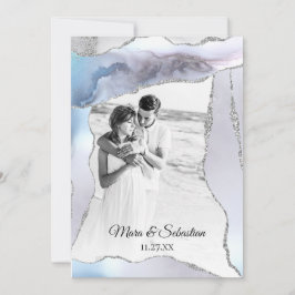 *~* QR PHOTO OSA AR13 AGATE Pearl Bröllop in Inbjudningar