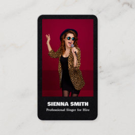 QR Premium för professionell Singer Anpassningsbar Visitkort