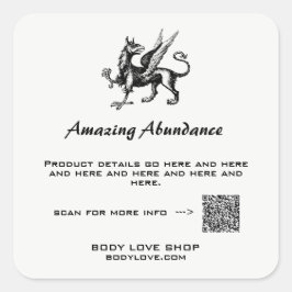 *~* QR produktetikett Griffin Griffon AP24 enkel Fyrkantigt Klistermärke