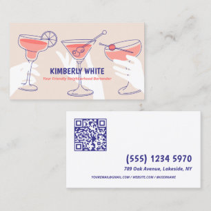 QR Professionell Bartender Visitkort