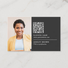 QR-professionell, enkel logotyp-sfärbild Buss Visitkort