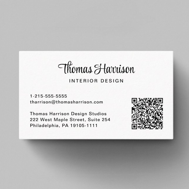 QR-Professionell för snyggt-skript Visitkort (Capture attention, make connections, and leave a lasting impression with our modern QR business card)