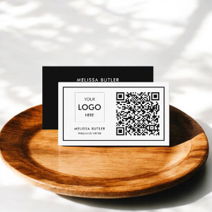 QR Professionell Logotyp Black and White Visitkort