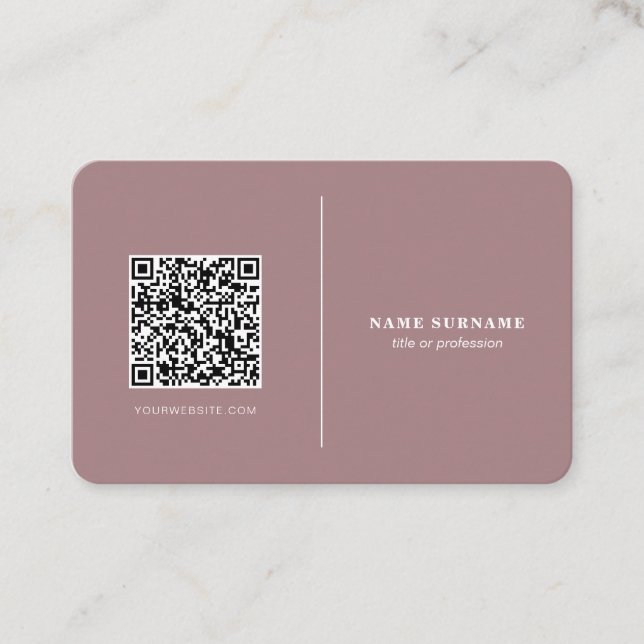 QR-professionell minimalistisk medierensrengöring  Visitkort (Framsida)