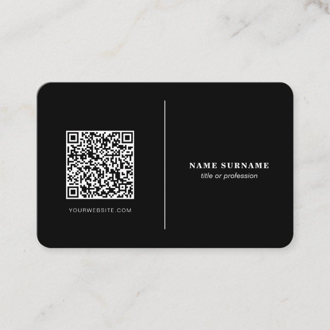QR-professionell minimalistisk social-medieraster  Visitkort (Framsida)