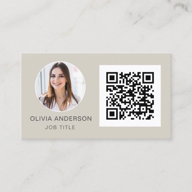 QR-Professionell Photo Terra Cotta Earth Tone Visitkort (Framsida)