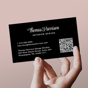 QR-Professionell QR-kod, svart för snyggt Visitkort