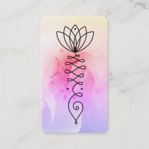 *~* QR Ro Lotus Heart Nirvana Massage Reiki Yoga Visitkort