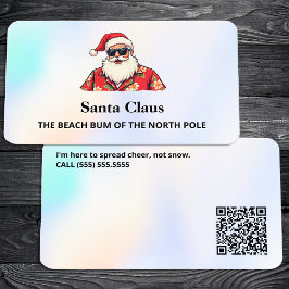 QR Santa for Hire Funny Visitkort