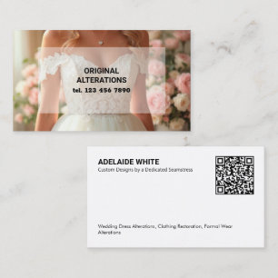 QR Seamstress Dressaking & Alterterations Visitkort