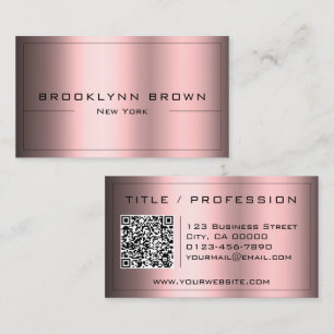 QR Snyggt Mörk Red Färg Gradient Classy Visitkort