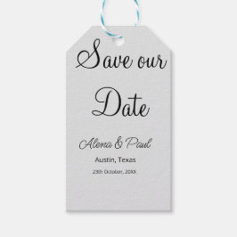 QR Spara vår datum lägg till fotonamn datum svart  Presentetikett