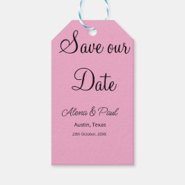 QR Spara vårt datum lägg till fotonamn datum svart Presentetikett