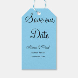 QR Spara vårt datum lägg till fotonamn datum svart Presentetikett