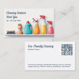 QR Städning Janitorial Services Visitkort