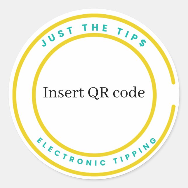 QR Stickers Runt Klistermärke (Framsida)